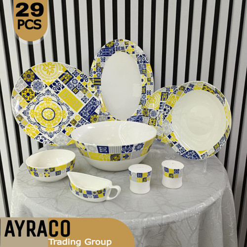 سرویس چینی 29 پارچه بنچاینا طرح 1 | سرویس غذاخوری شیک، لوکس و بادوام