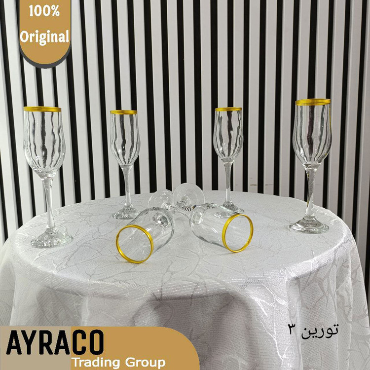 گیلاس خوری تورین کادویی کاوه | گیلاس شفاف و شیک مناسب پذیرایی و هدیه