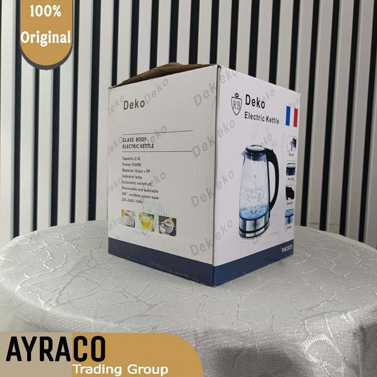 کتری برقی برند دکو بدنه شیشهای مدل RB2025 | کتری برقی شیک، سریع و کاربردیکتری برقی برند دکو بدنه شیشهای مدل RB2025 | کتری برقی شیک، سریع و کاربردی