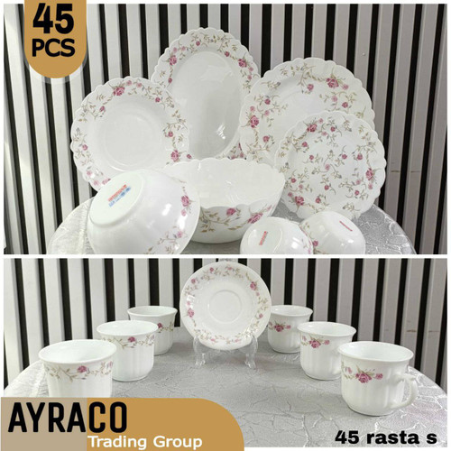 سرویس غذا خوری 45 پارچه رستا صورتی قالب پیچ