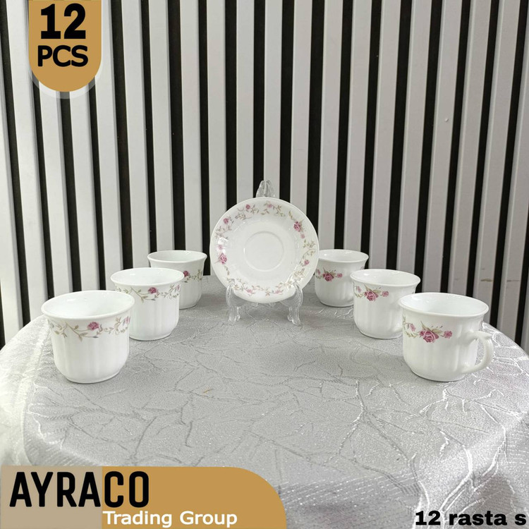 سرویس چایی خوری 12 پارچه رستا صورتی