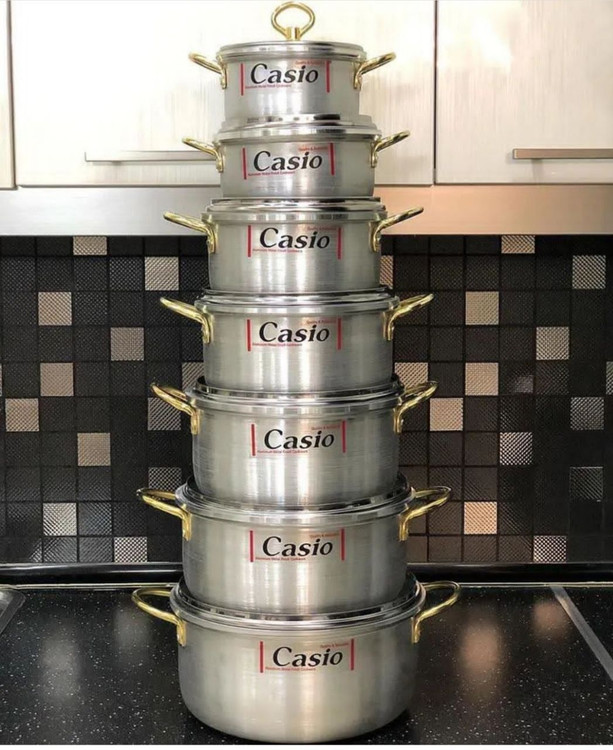 سرویس قابلمه 14 پارچه برند کاسیو ( casio ) | قابلمههای حرفهای آشپزخانه