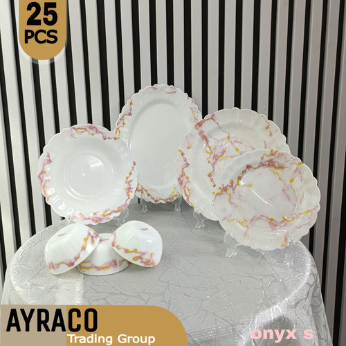 سرویس آکروپال 25 پارچه اونیکس صورتی