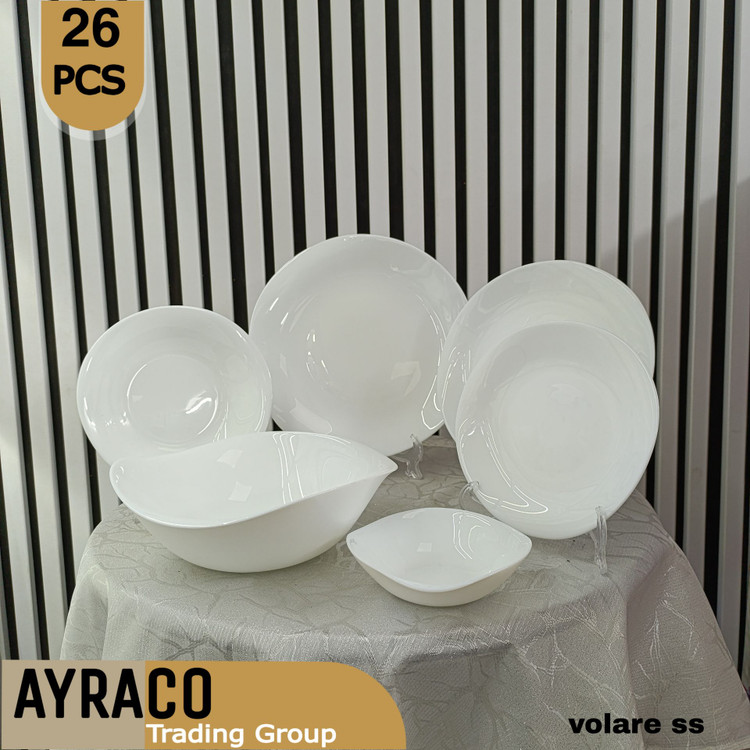 سرویس غذاخوری 26 پارچه ولاره سفید برند گلدن اوپال